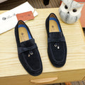 Loro Piana Black Apron-Toe Loafers — hero