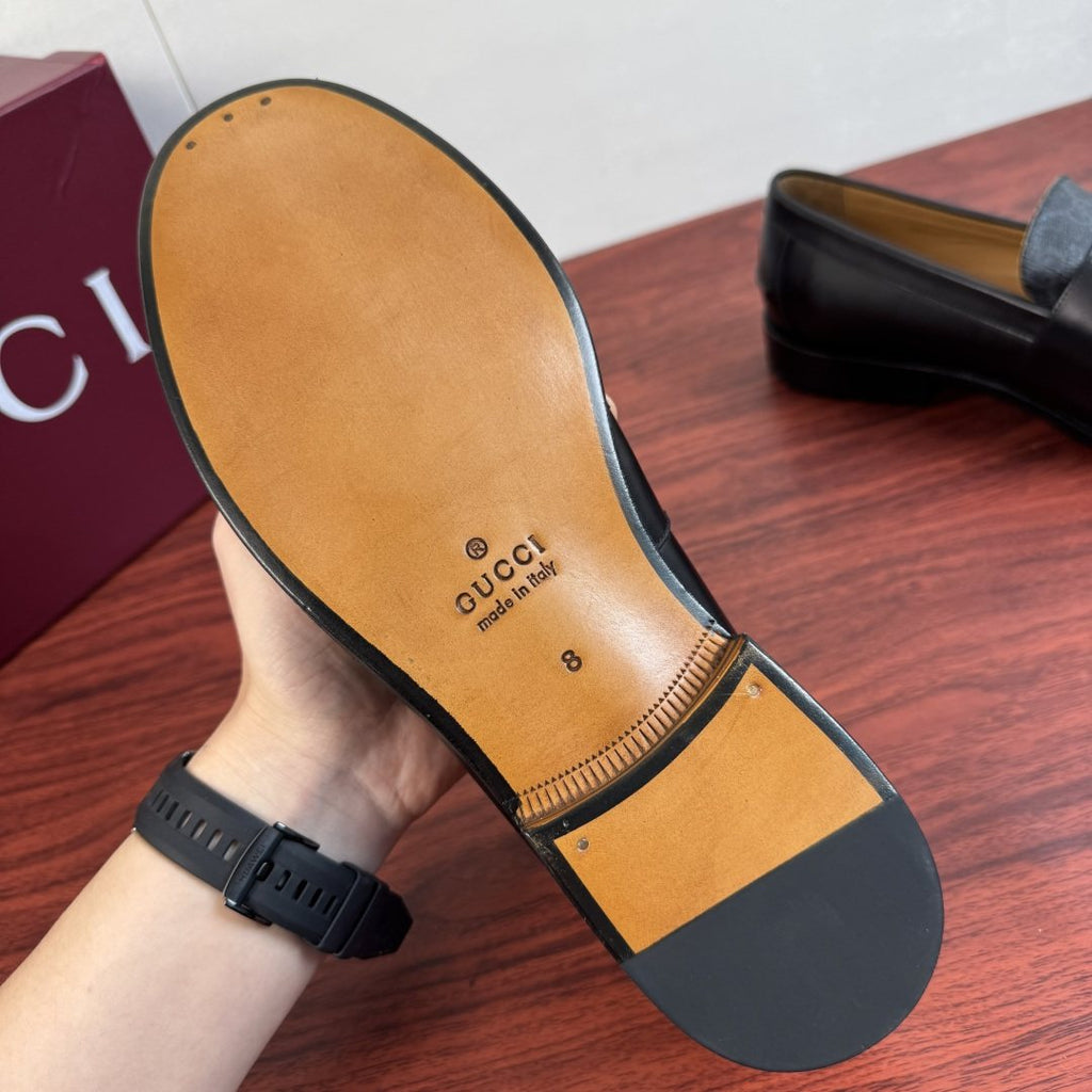 Gucci Black Double Buckle Loafers — back