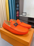 Louis Vuitton Pebbled Metal-Accent Driving Loafers — hero