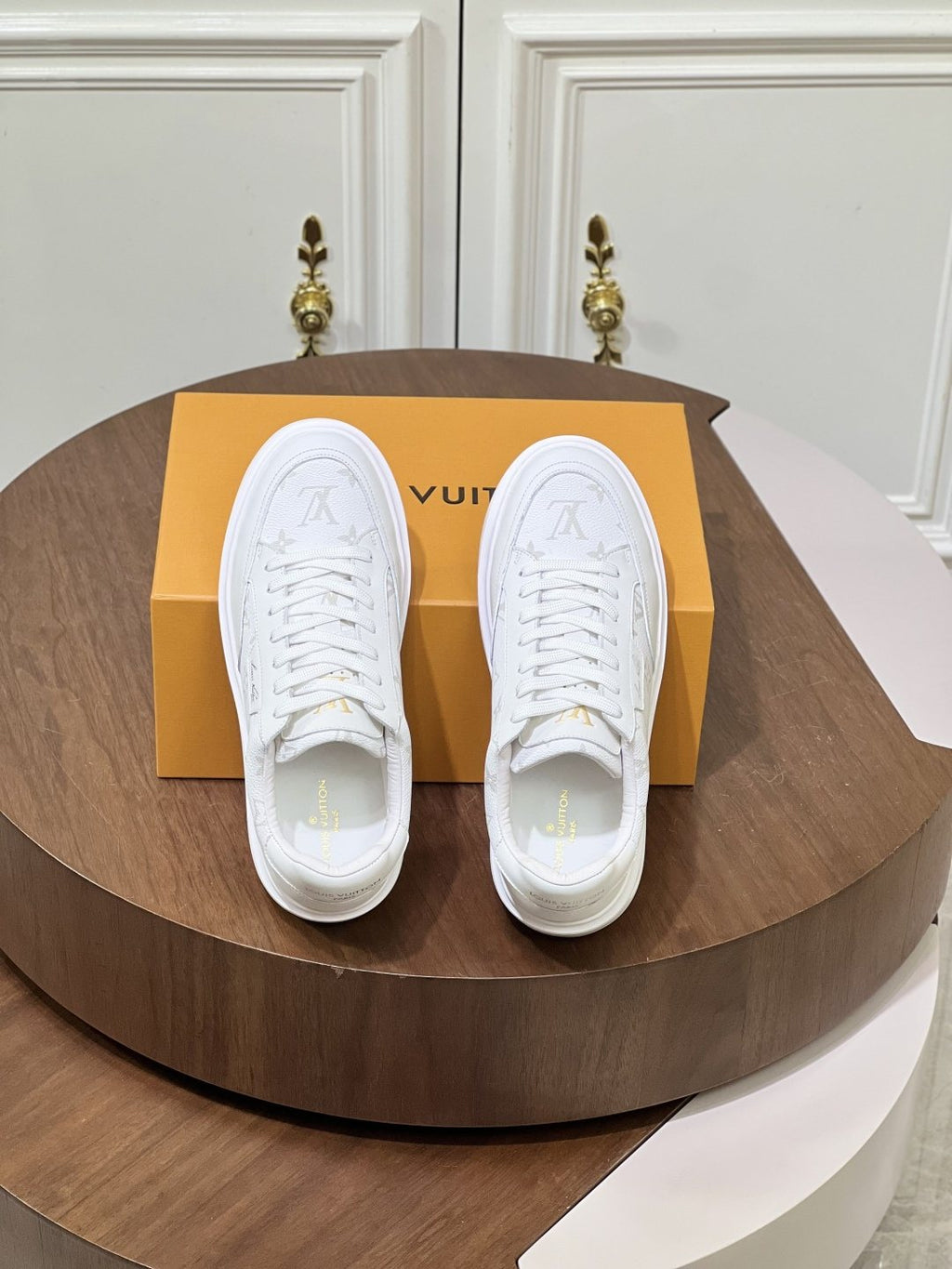 Louis Vuitton Textured Low-Top Sneakers — front