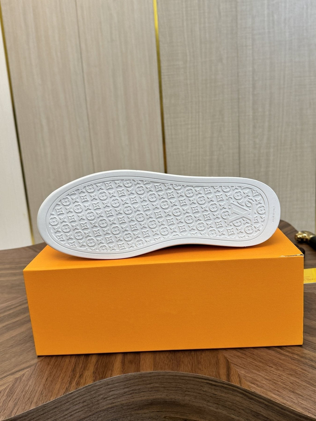 Louis Vuitton LV Logo Slip-On Shoes — back