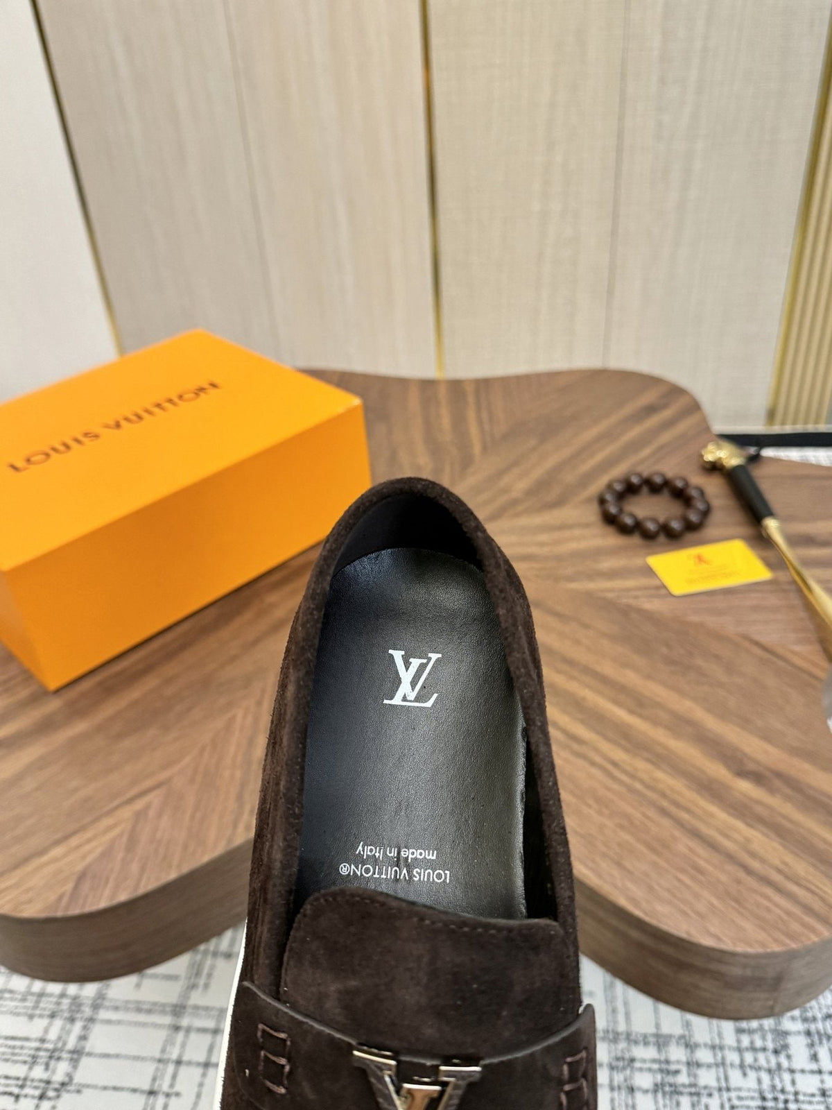 Louis Vuitton LV Logo Slip-On Shoes — detail