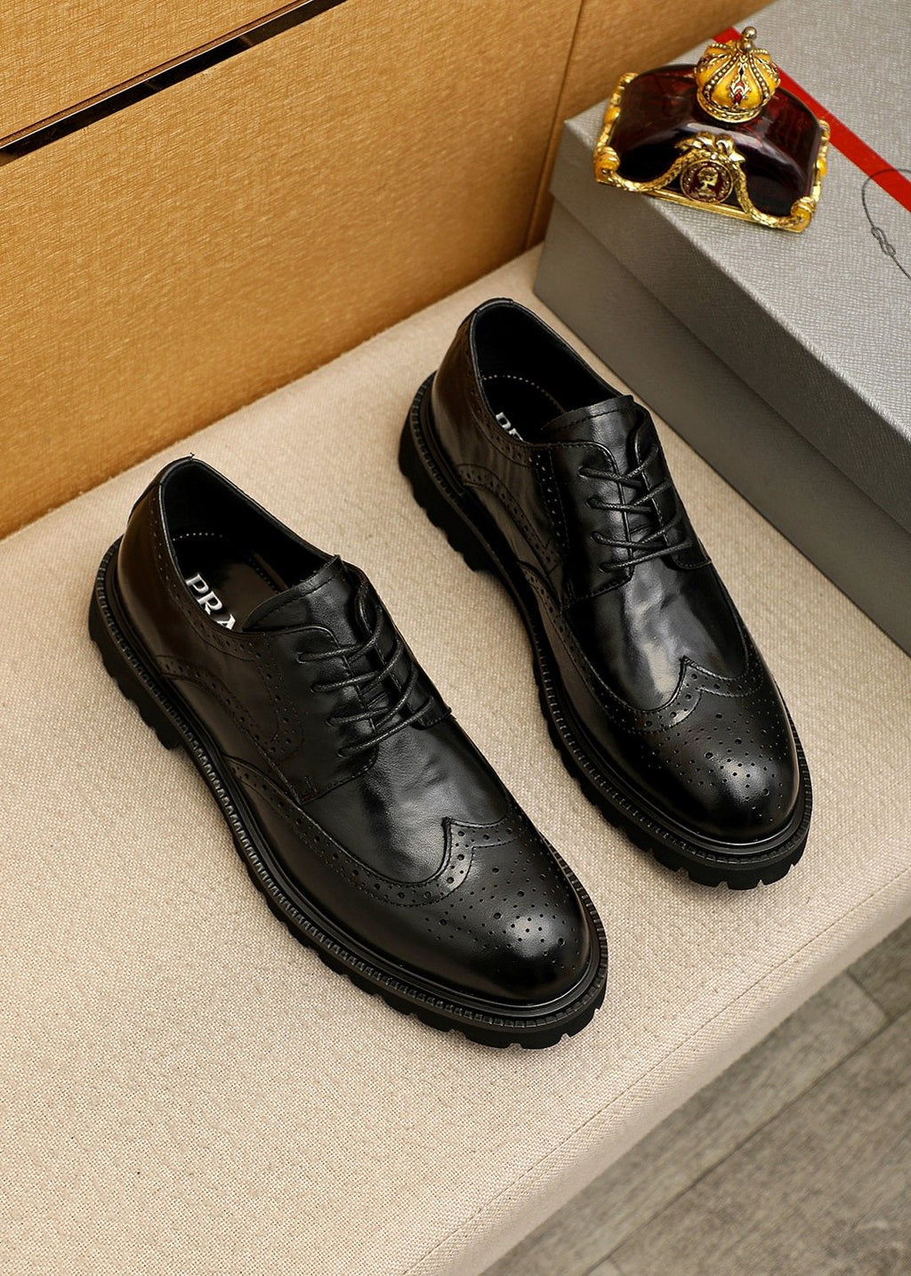 Prada Brogue Lug-Sole Derby Shoes — hero