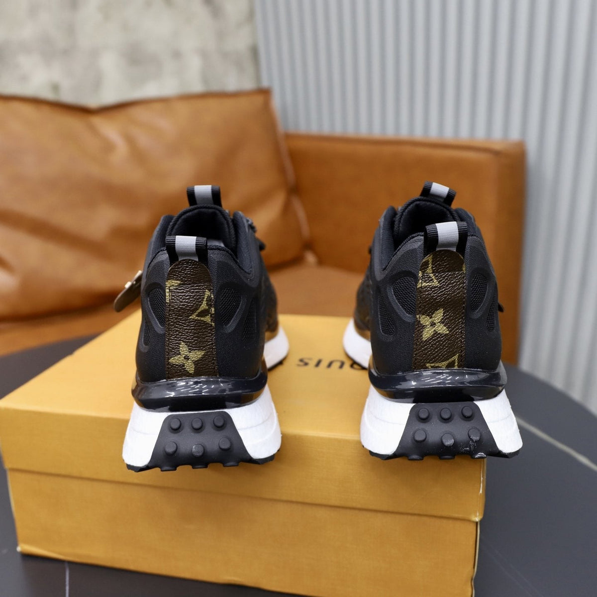 Louis Vuitton Men's Monogram Panel Sneakers — back