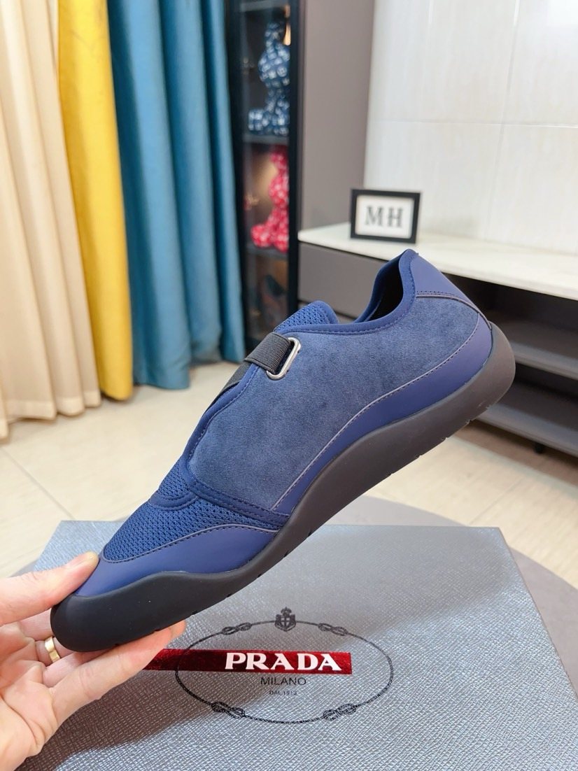 Prada Mesh Slip-On Sneakers — side