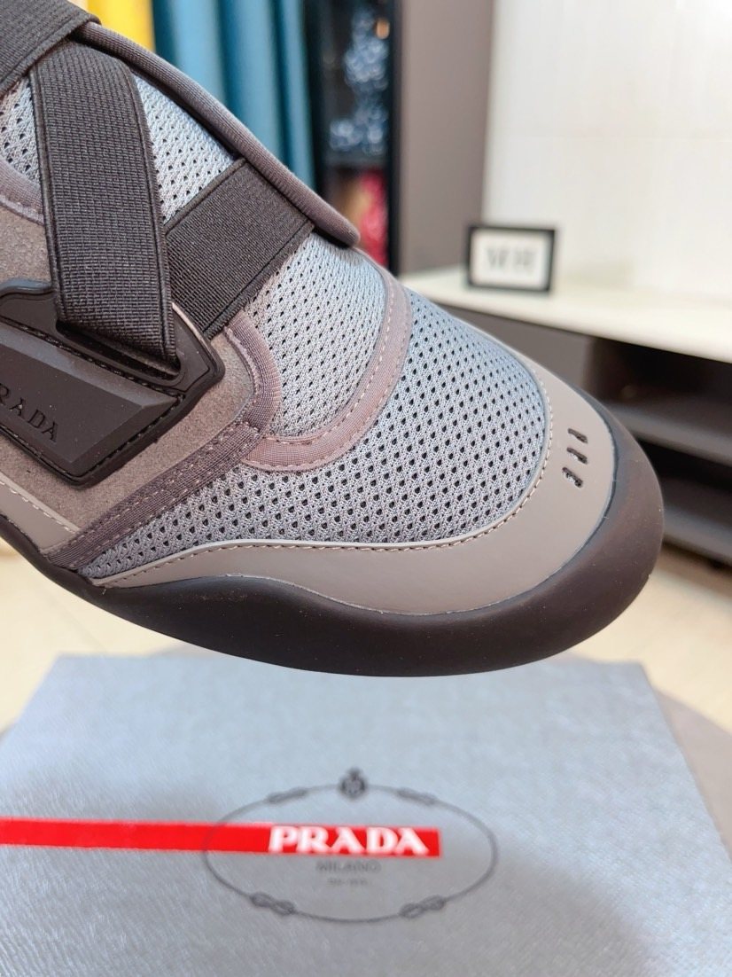 Prada Mesh Slip-On Sneakers — detail
