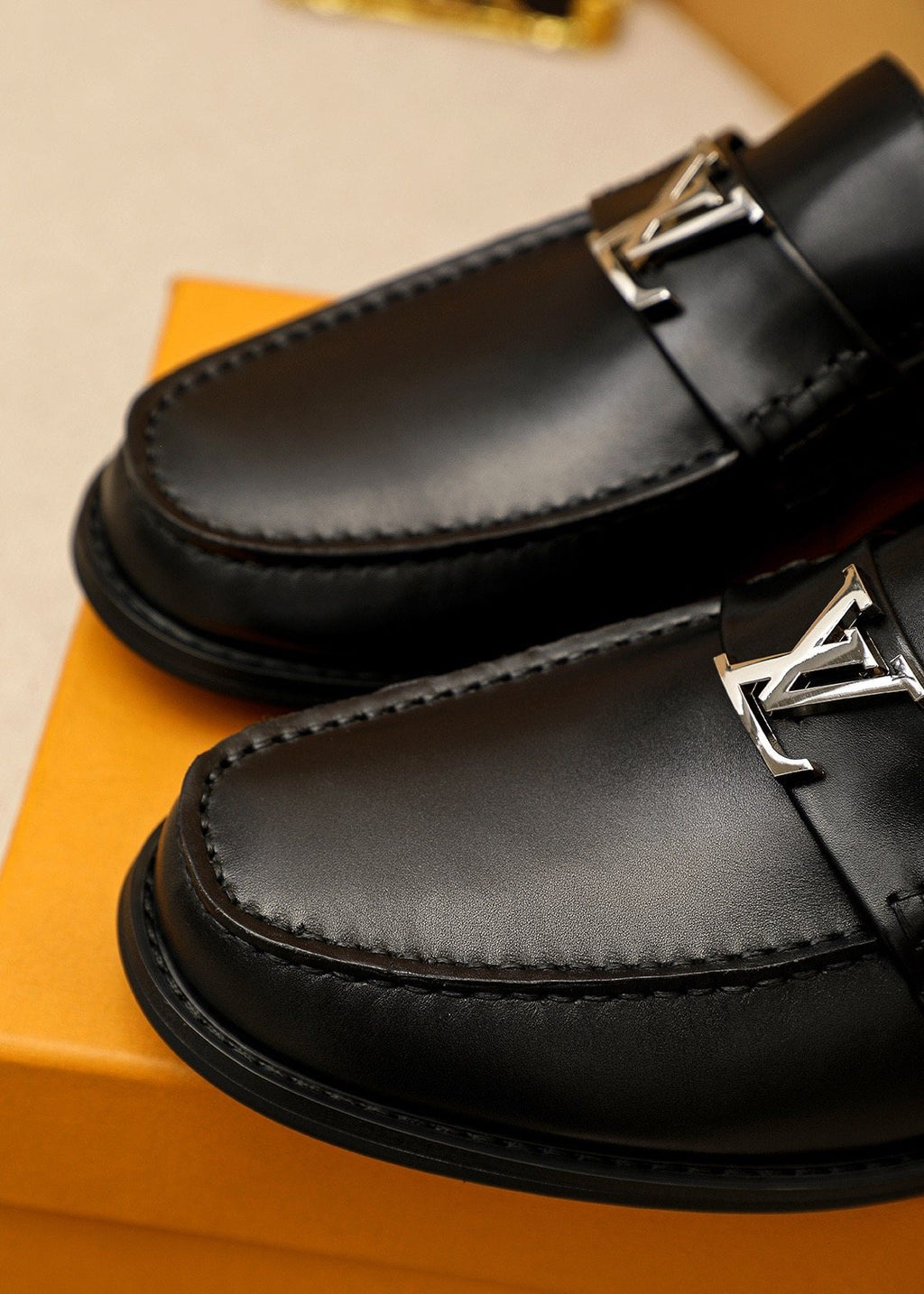 Louis Vuitton Black Hardware Loafers — detail