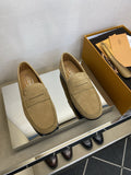 Tod's Light Tan Penny Loafers — hero