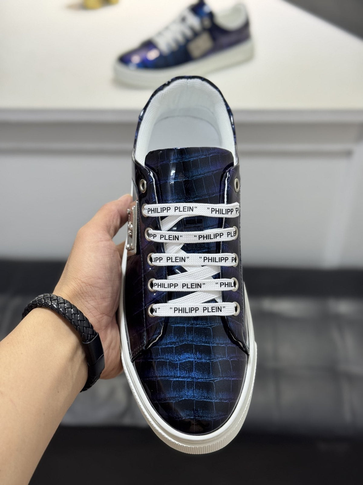 Philipp Plein Textured Low-Top Sneakers — front