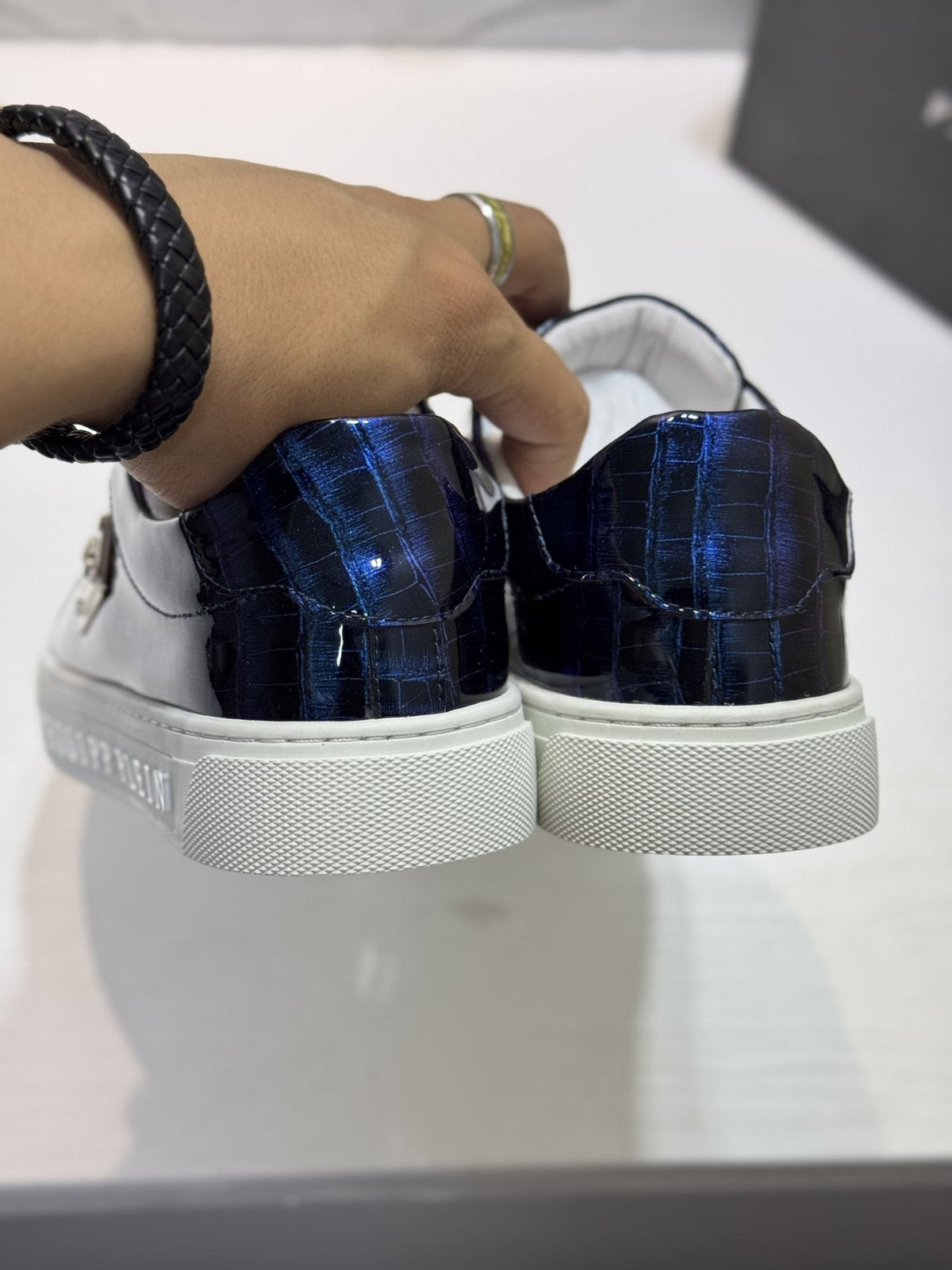 Philipp Plein Textured Low-Top Sneakers — back