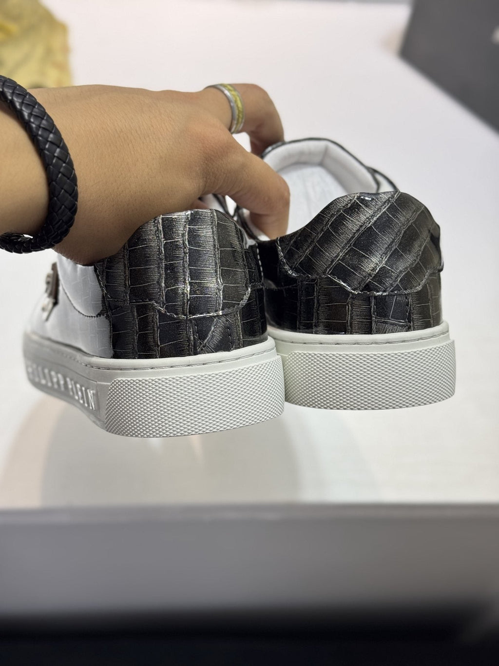 Philipp Plein Textured Low-Top Sneakers — back