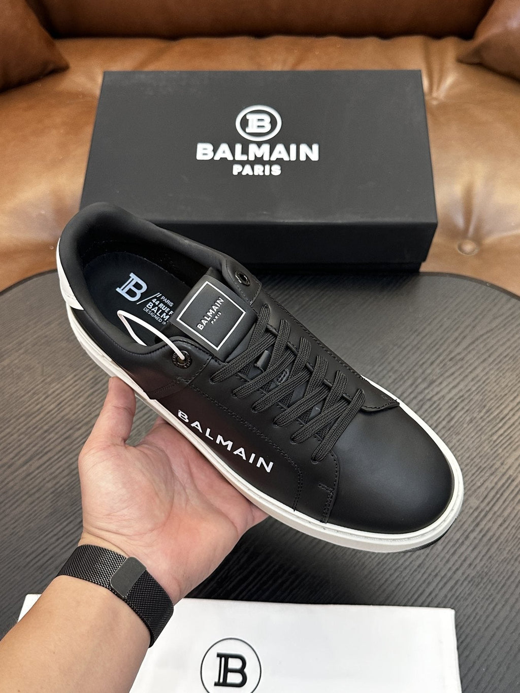 Balmain B-Skate Low-Top Sneakers — front