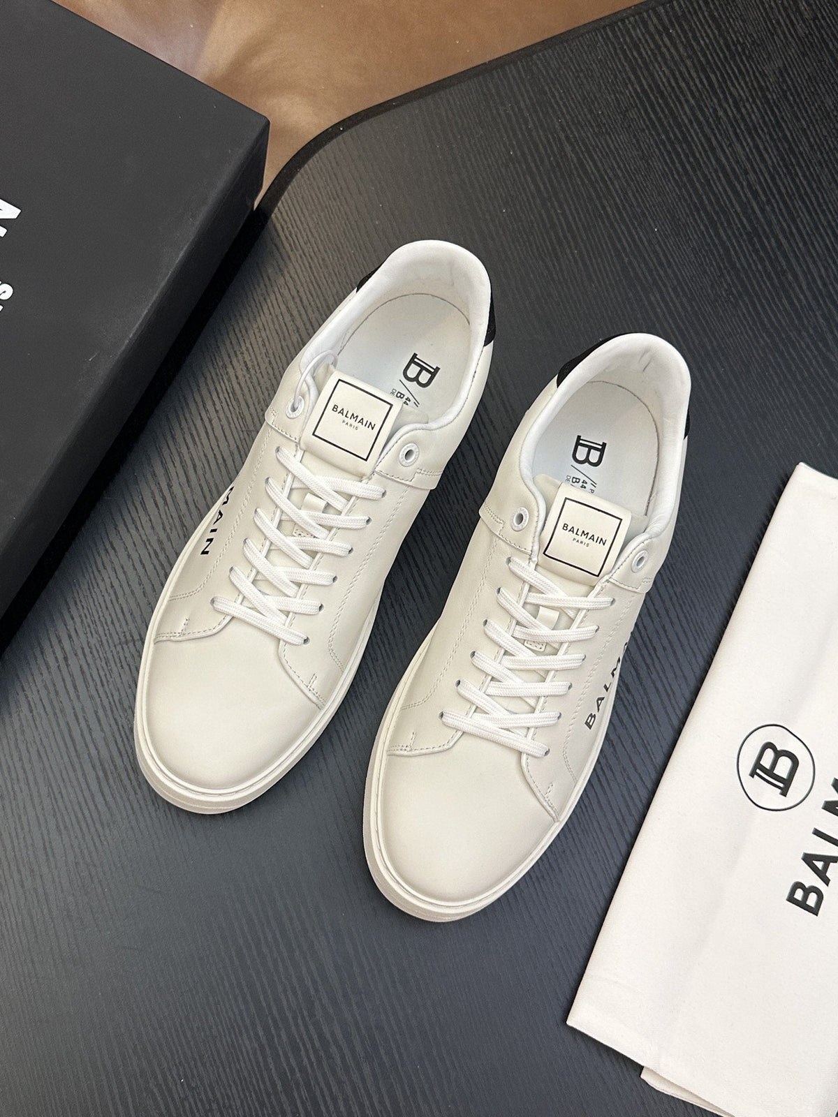 Balmain B-Skate Low-Top Sneakers — hero