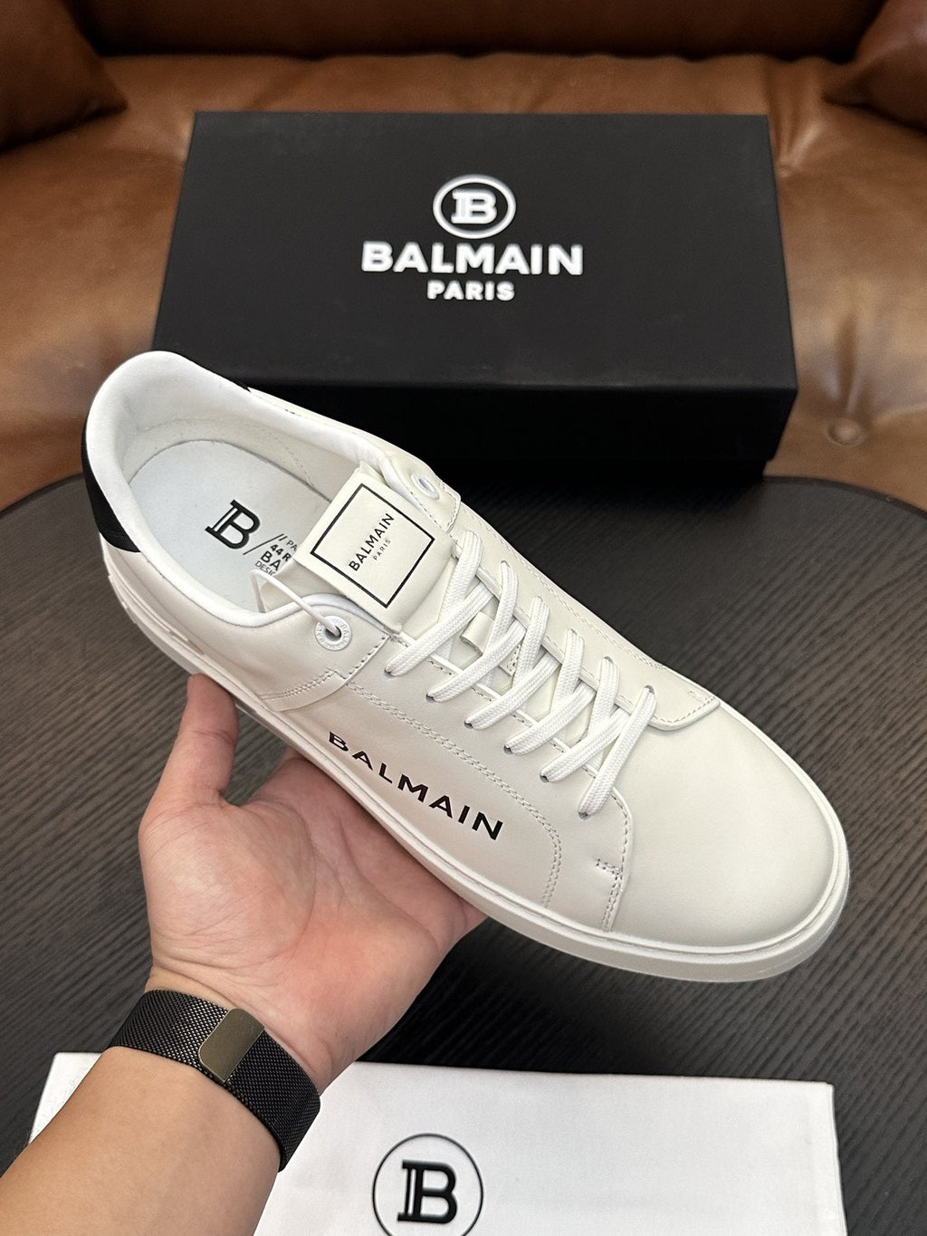 Balmain B-Skate Low-Top Sneakers — front