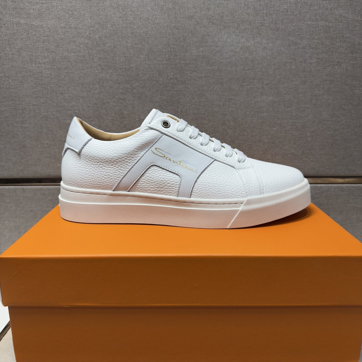 Santoni Textured Low-Top Sneakers — side