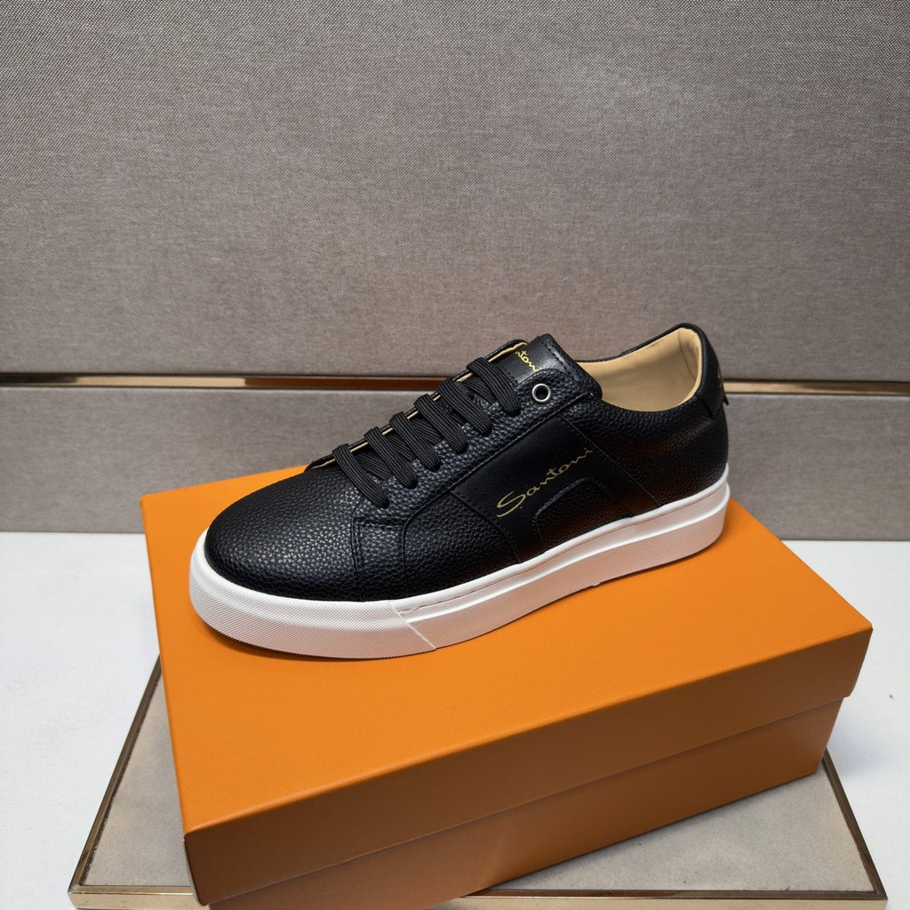 Santoni Textured Low-Top Sneakers — side