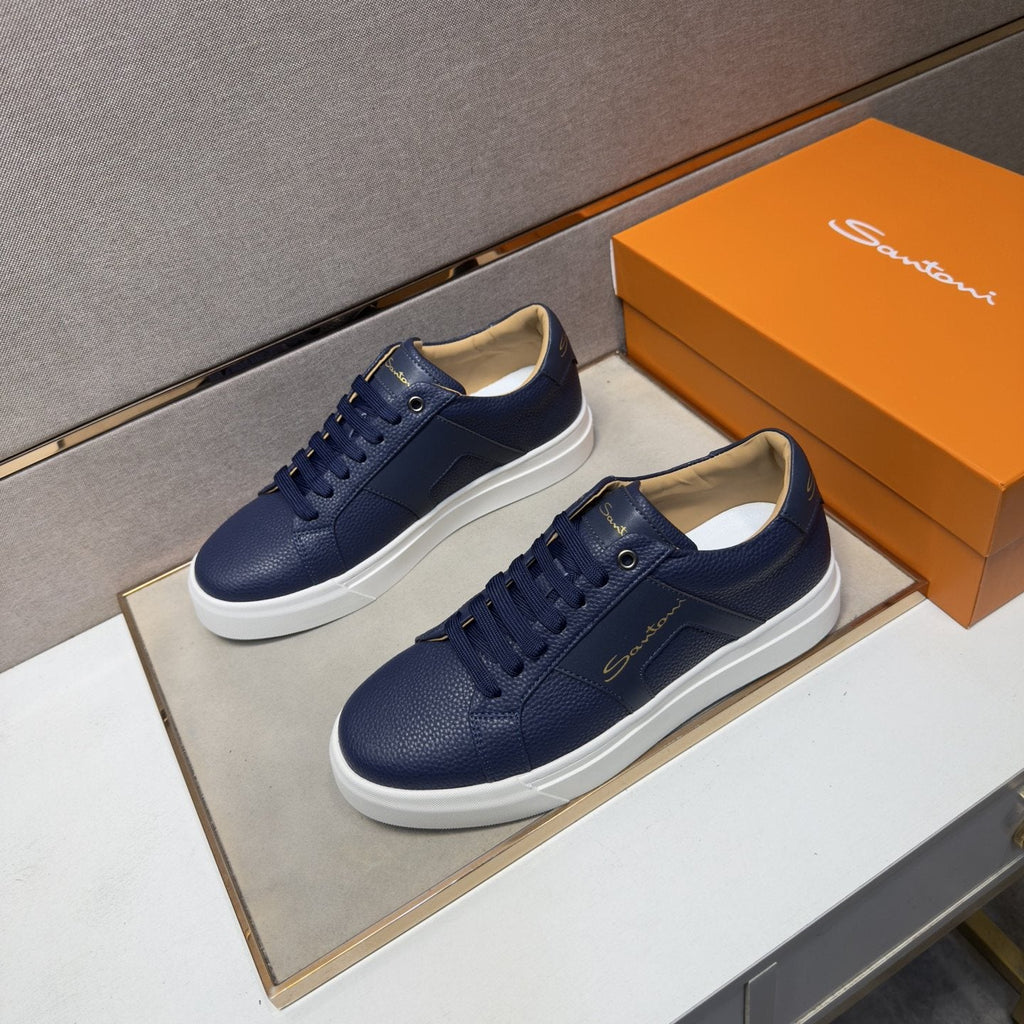 Santoni Textured Low-Top Sneakers — front