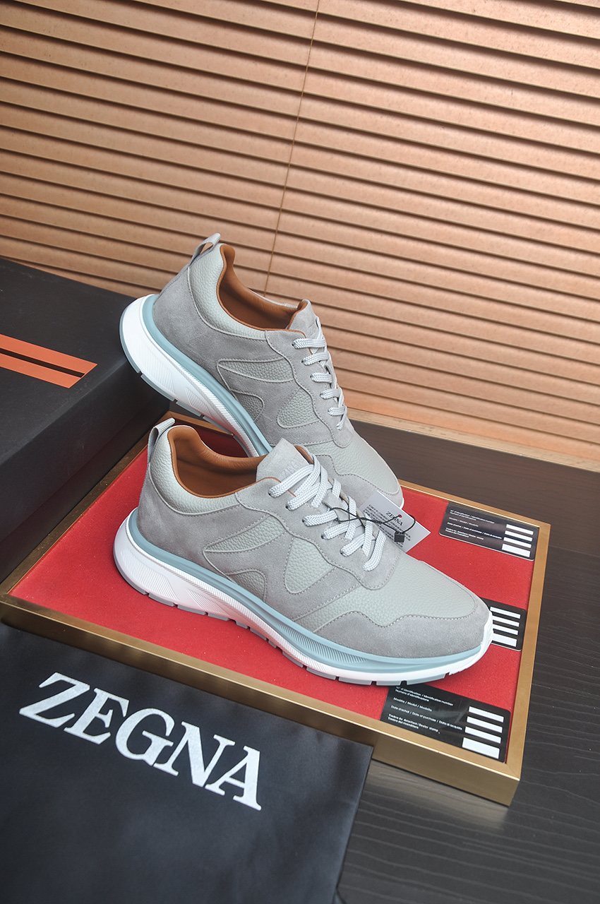 ZEGNA Low-Top Panel Sneakers — front