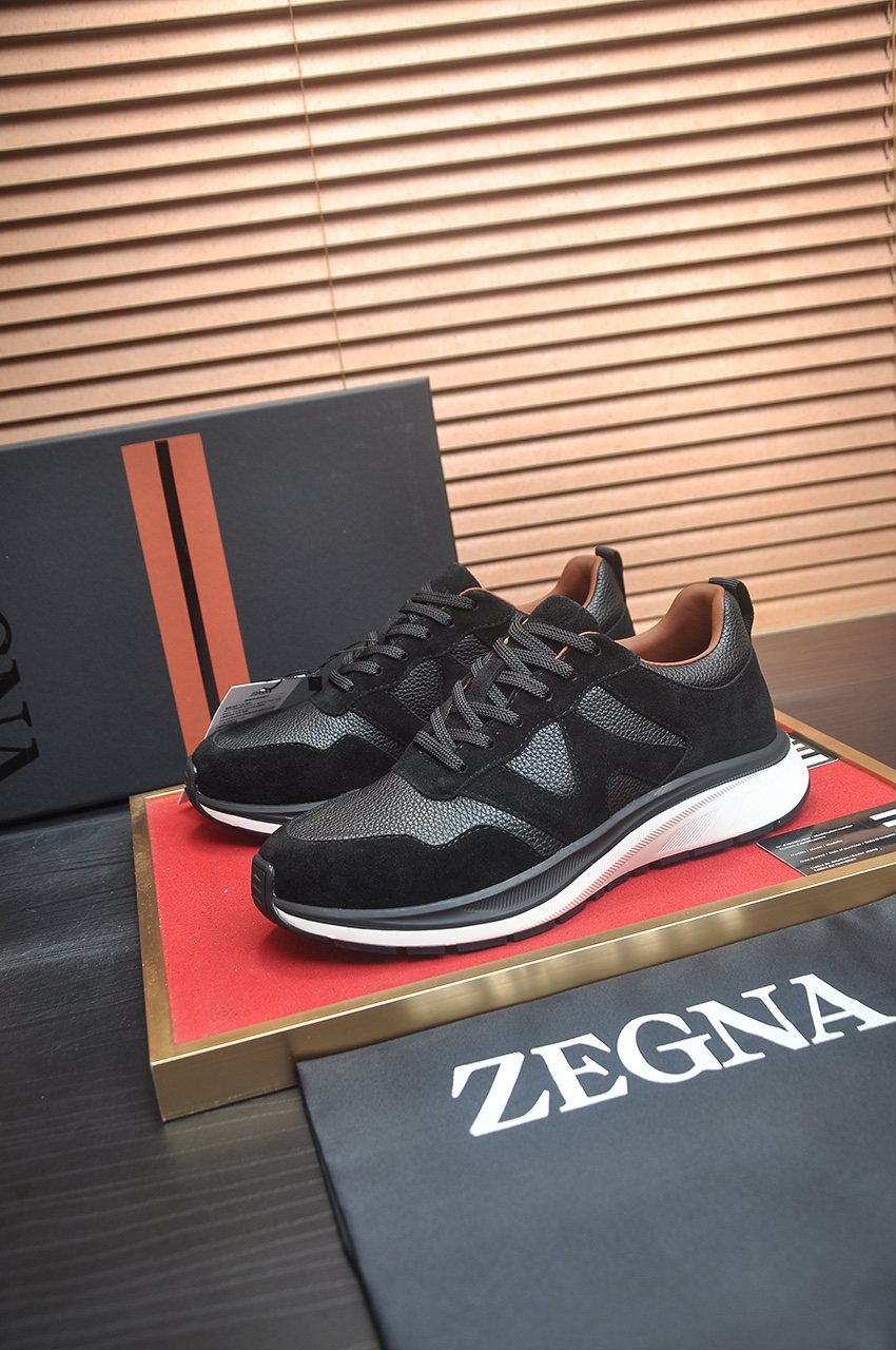 ZEGNA Low-Top Panel Sneakers — front