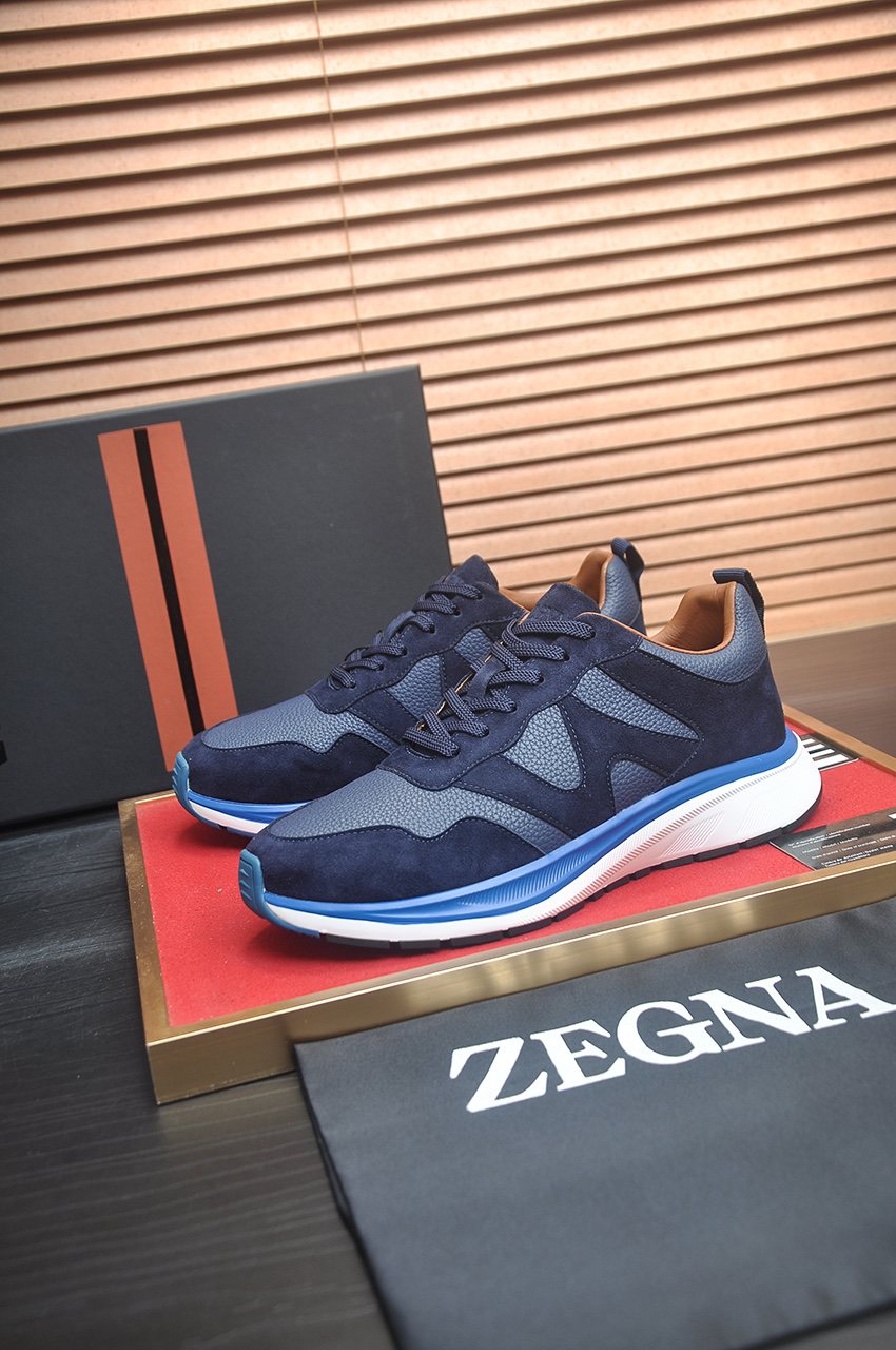 ZEGNA Low-Top Panel Sneakers — front