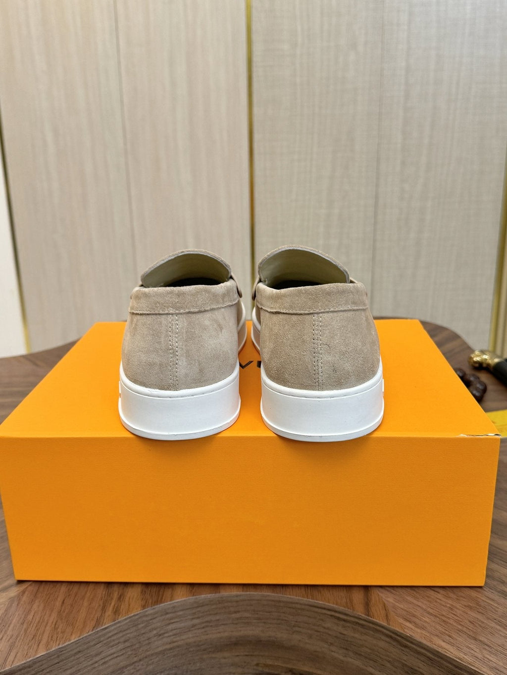 Louis Vuitton Textured Slip-On Sneakers — back