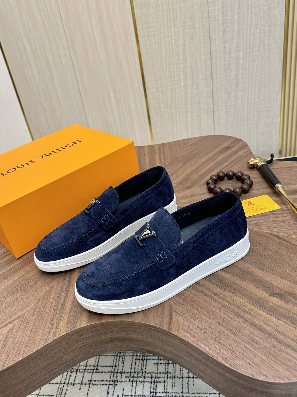 Louis Vuitton Textured Slip-On Sneakers — side