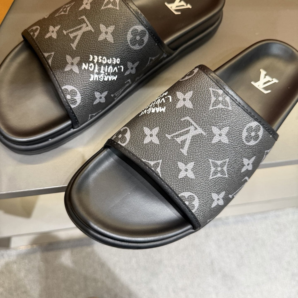 Louis Vuitton Monogram Slide Sandals — detail
