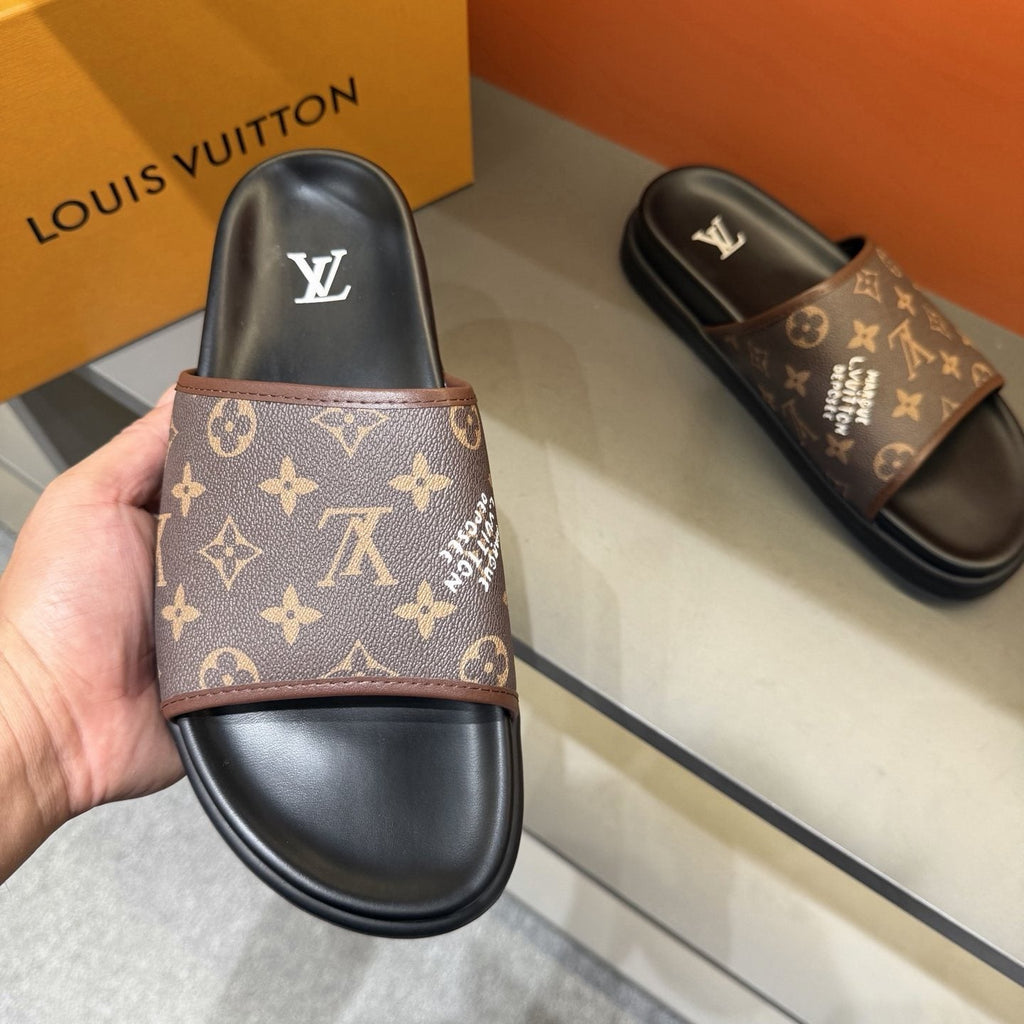 Louis Vuitton Monogram Slide Sandals — side