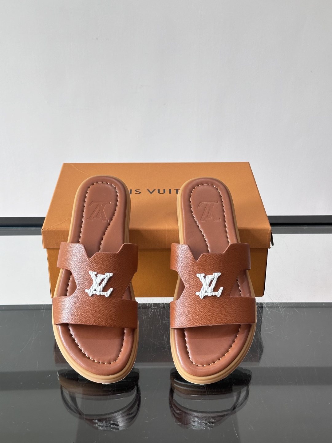 Louis Vuitton Isola Monogram Slide Sandals — front