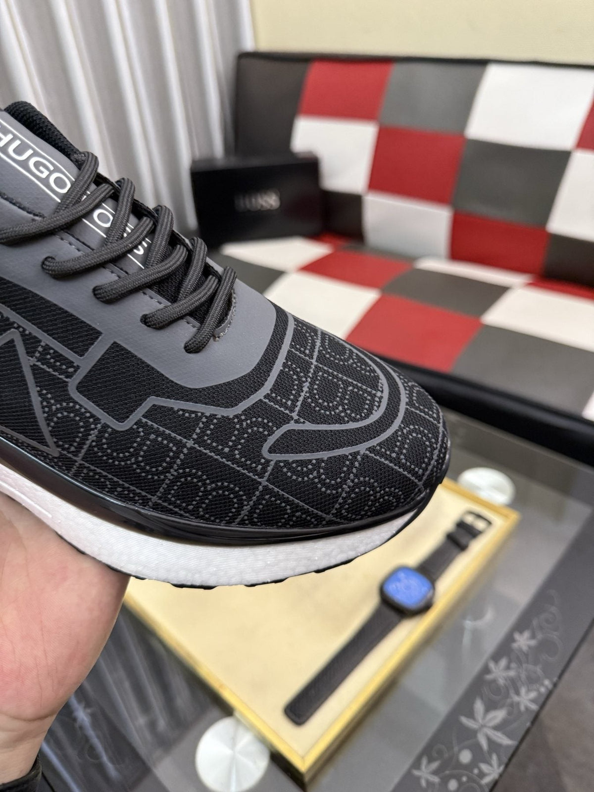 Hugo Boss Geometric Panel Sneakers — detail