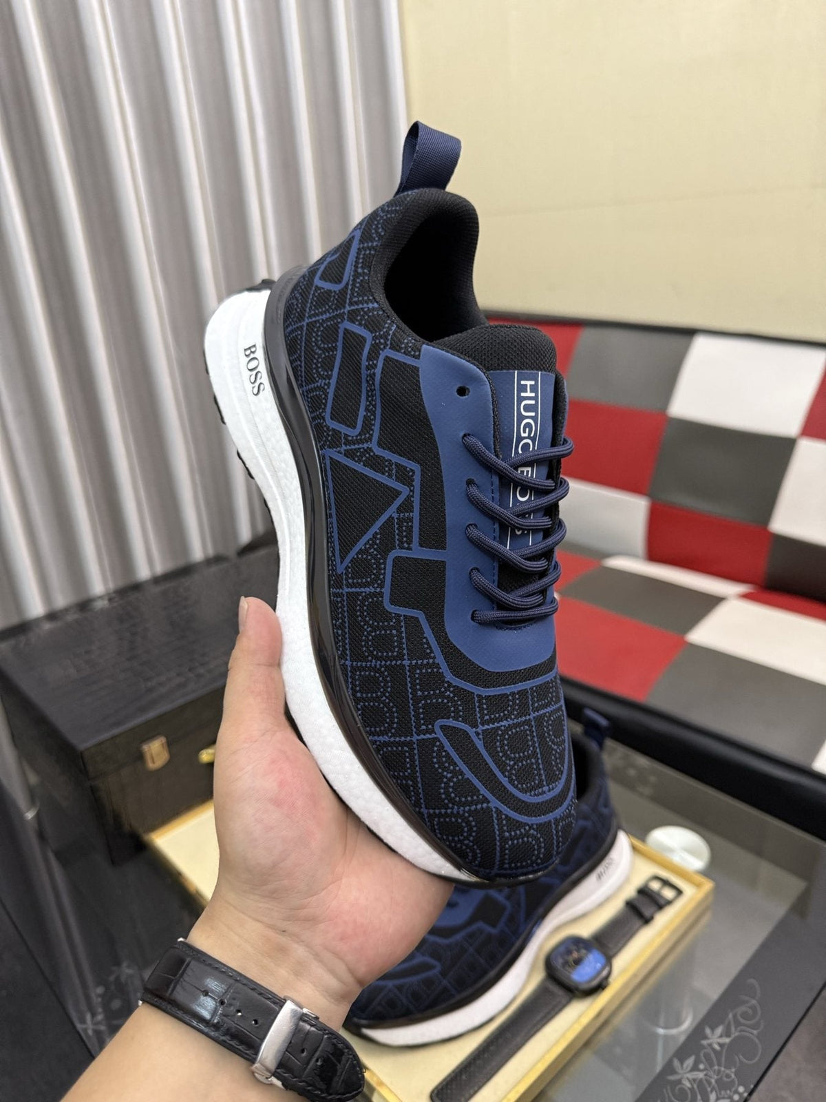 Hugo Boss Geometric Panel Sneakers — model
