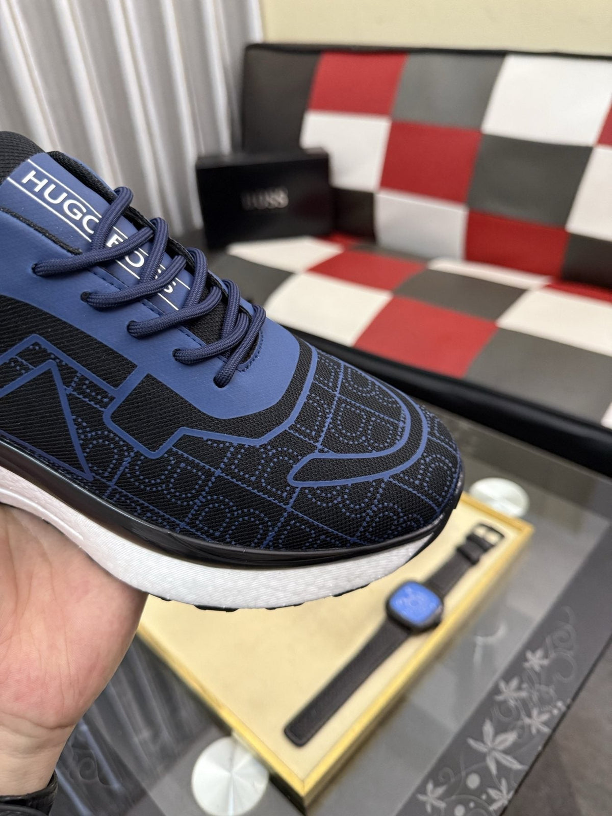 Hugo Boss Geometric Panel Sneakers — detail