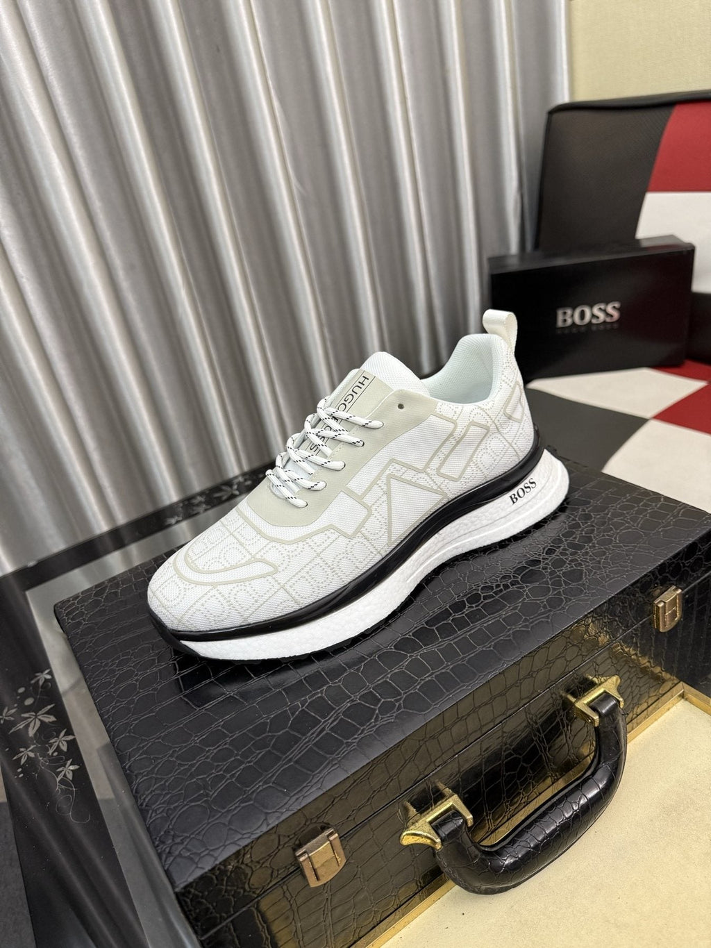 Hugo Boss Geometric Panel Sneakers — front