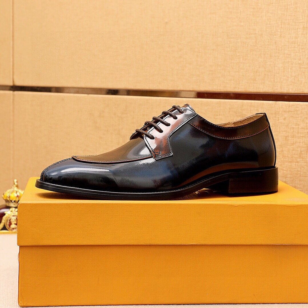 Louis Vuitton Dark Brown & Black Oxford Shoes — side