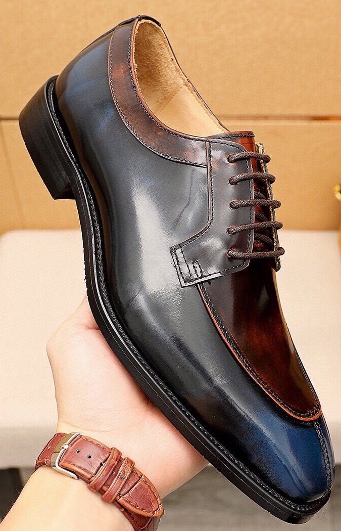 Louis Vuitton Dark Brown & Black Oxford Shoes — hero