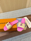 Louis Vuitton Textured Strap Slide Sandals — hero