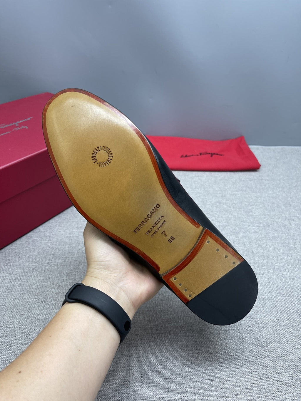 Ferragamo Black Gancini Hardware Loafers — side
