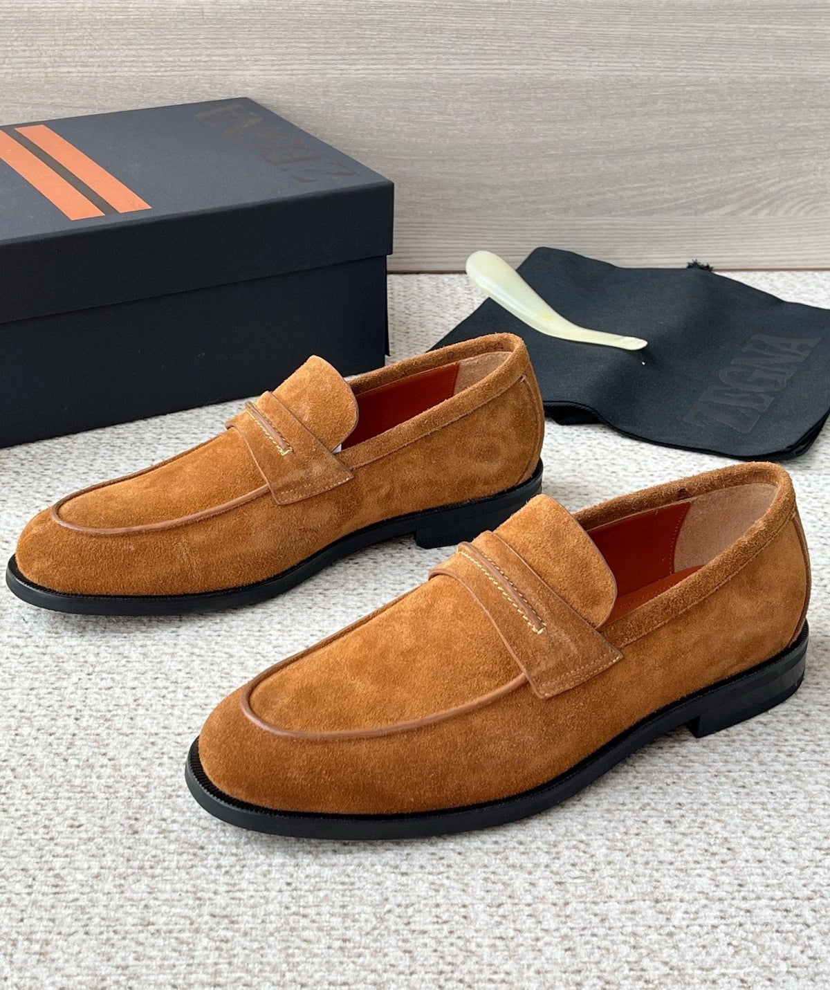 Zegna Penny Loafers — front