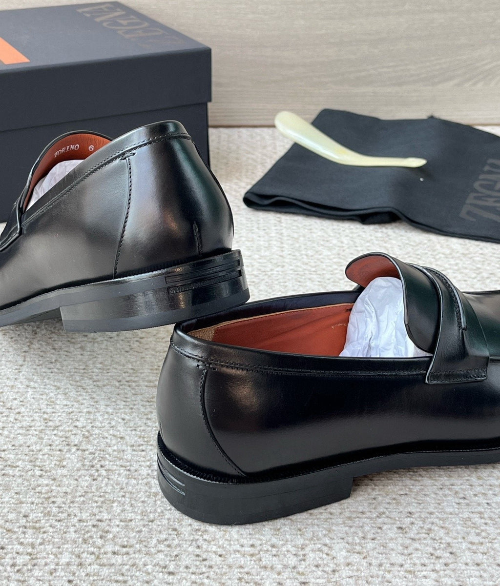 Zegna Penny Loafers — back