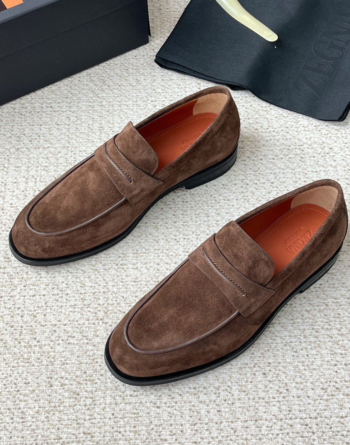 Zegna Penny Loafers — side