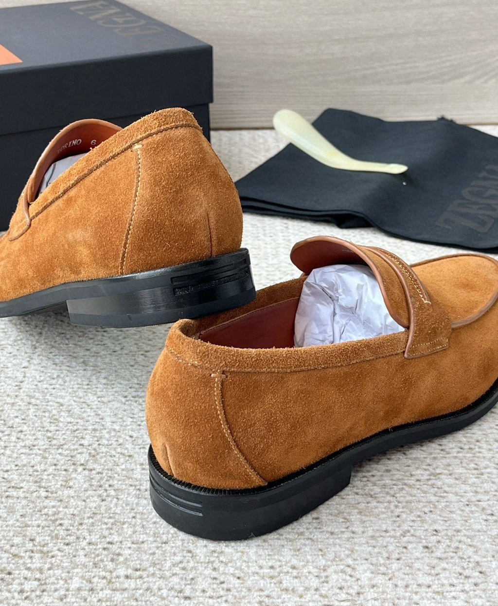 Zegna Penny Loafers — back