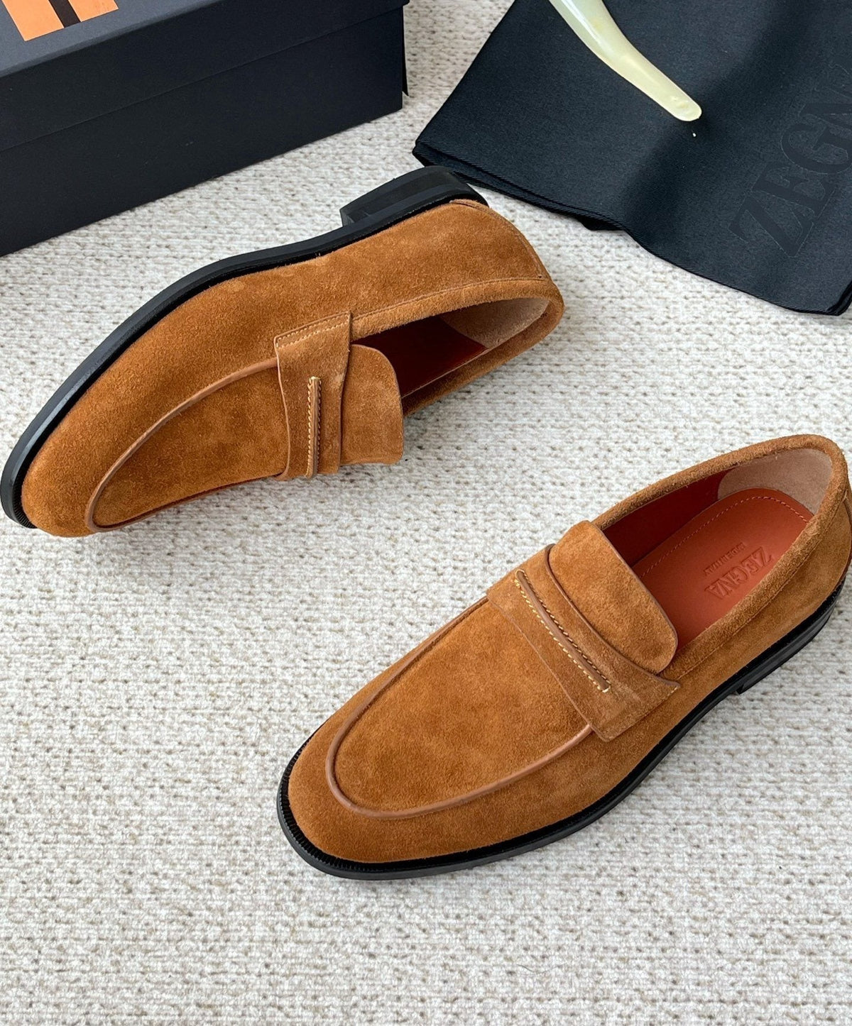 Zegna Penny Loafers — side