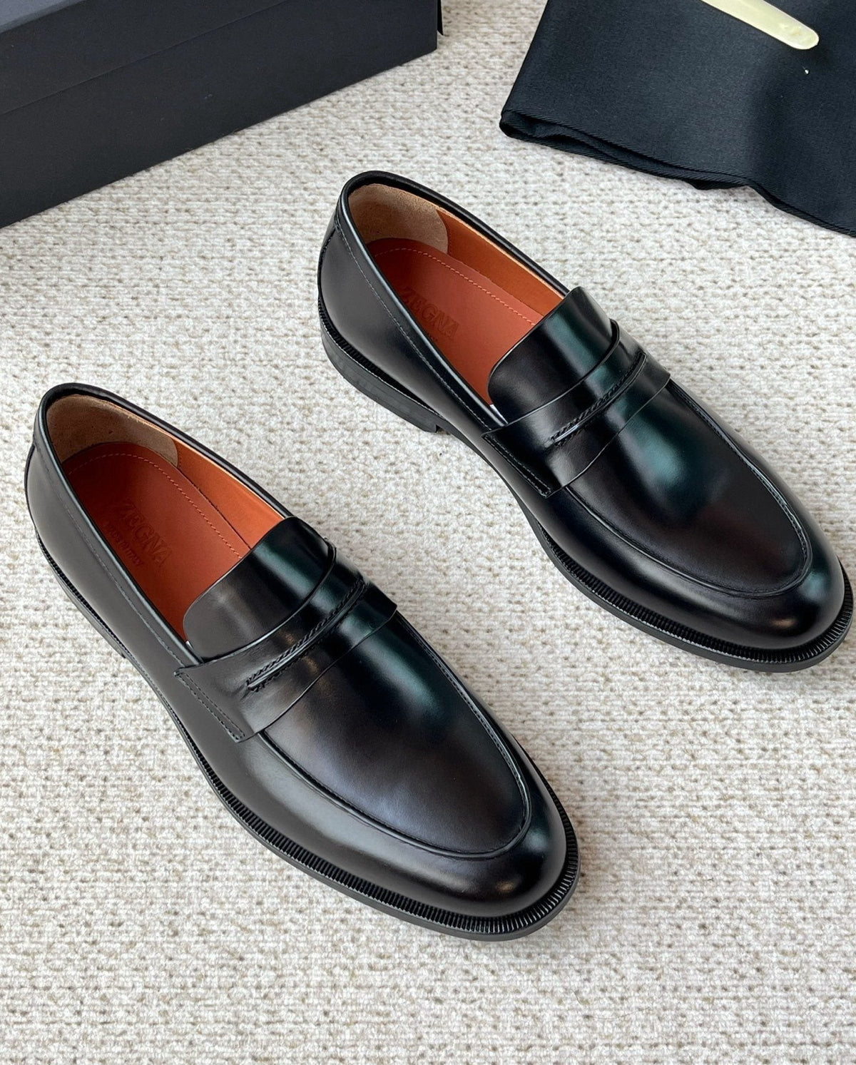 Zegna Penny Loafers — front