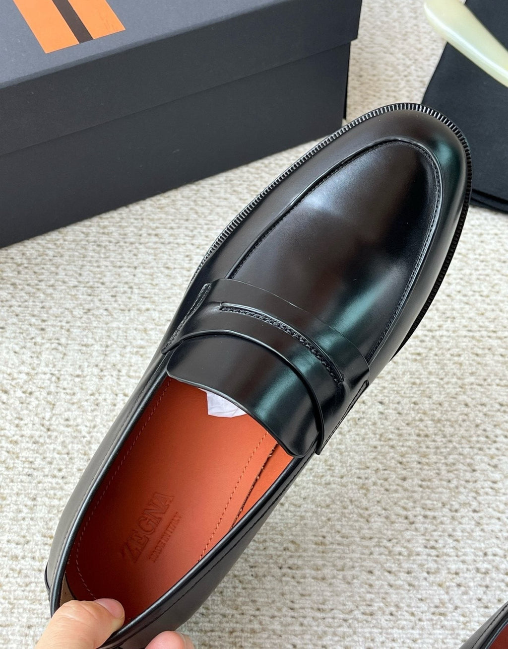 Zegna Penny Loafers — detail