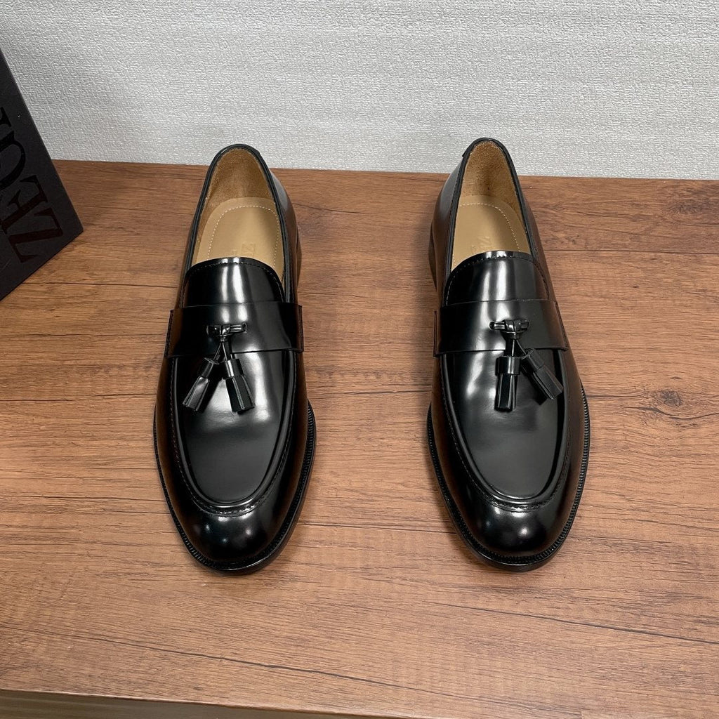 Zegna Tassel Strap Loafers — front