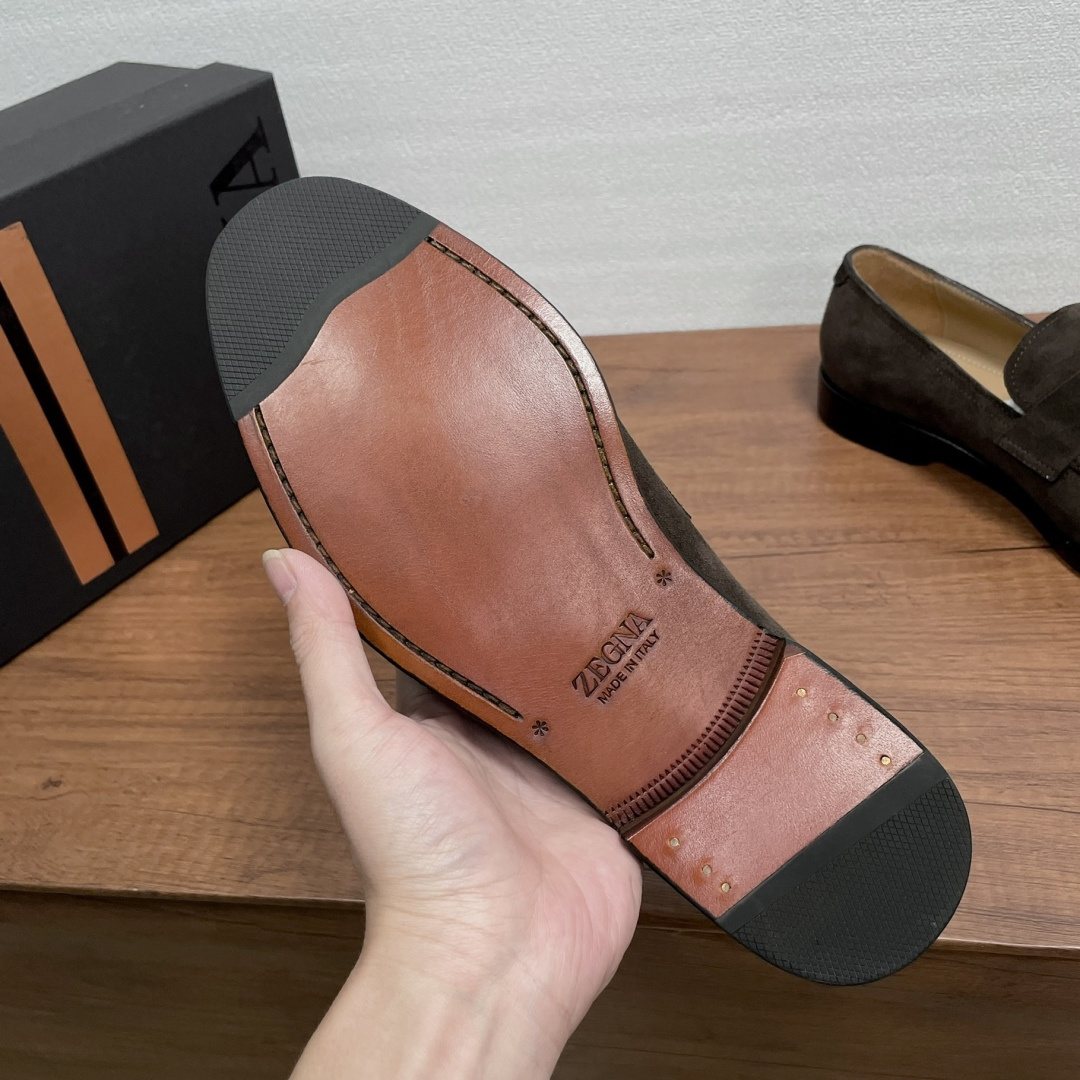 Zegna Tassel Strap Loafers — side