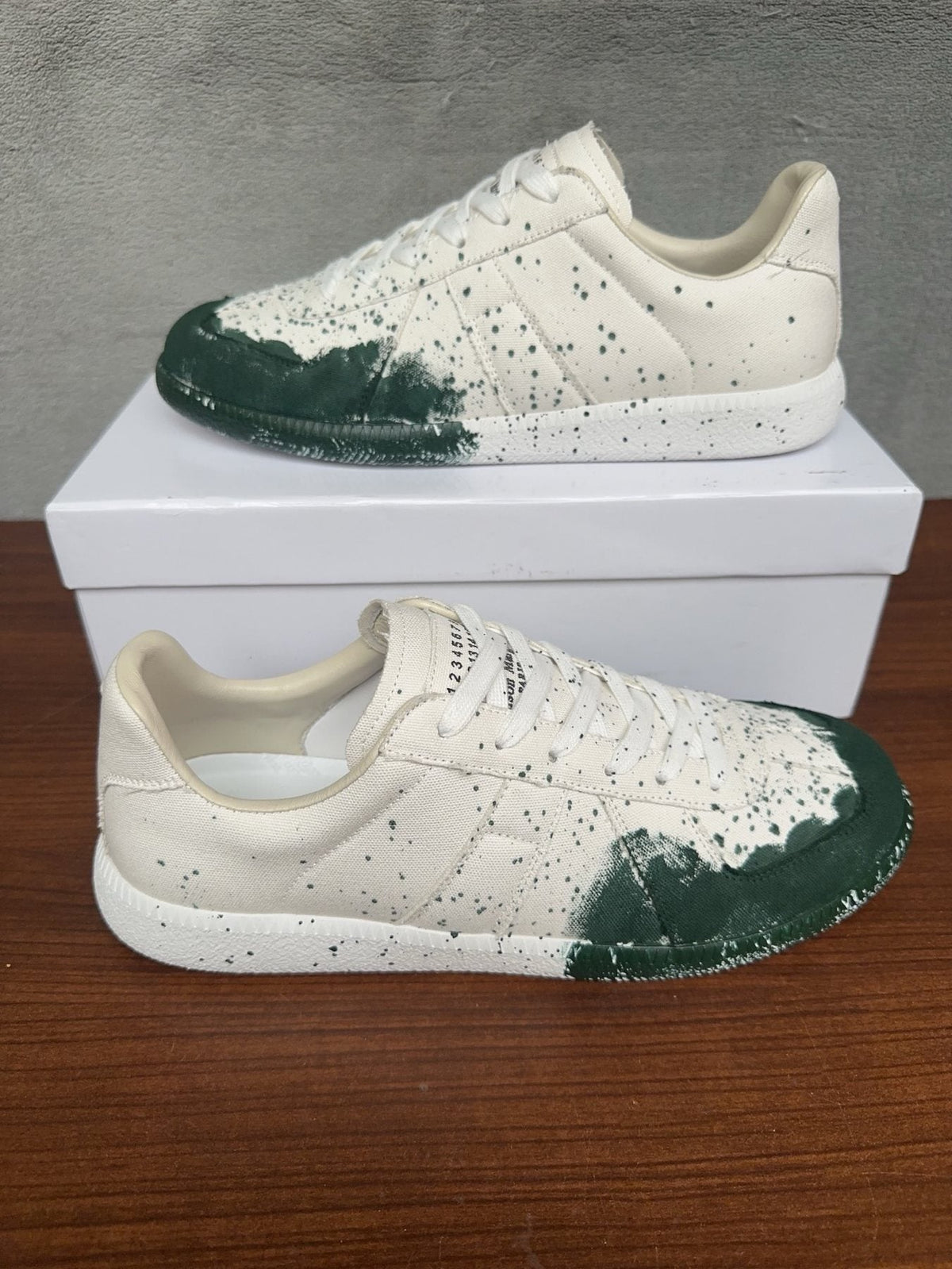 Maison Margiela Painted-Toe Low-Top Sneakers — side