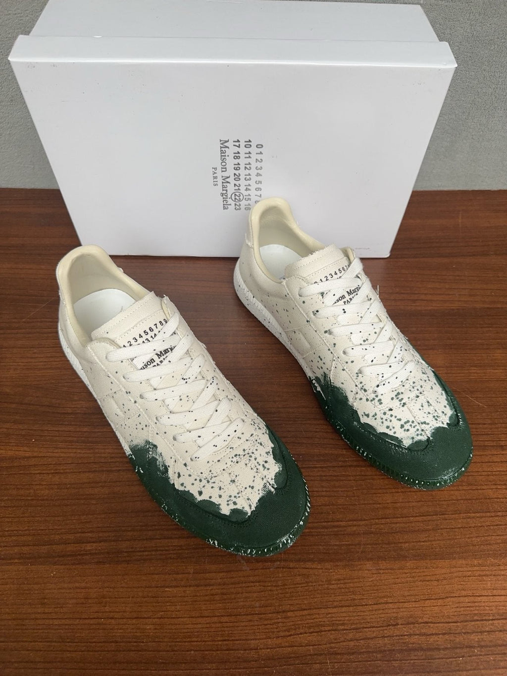 Maison Margiela Painted-Toe Low-Top Sneakers — side