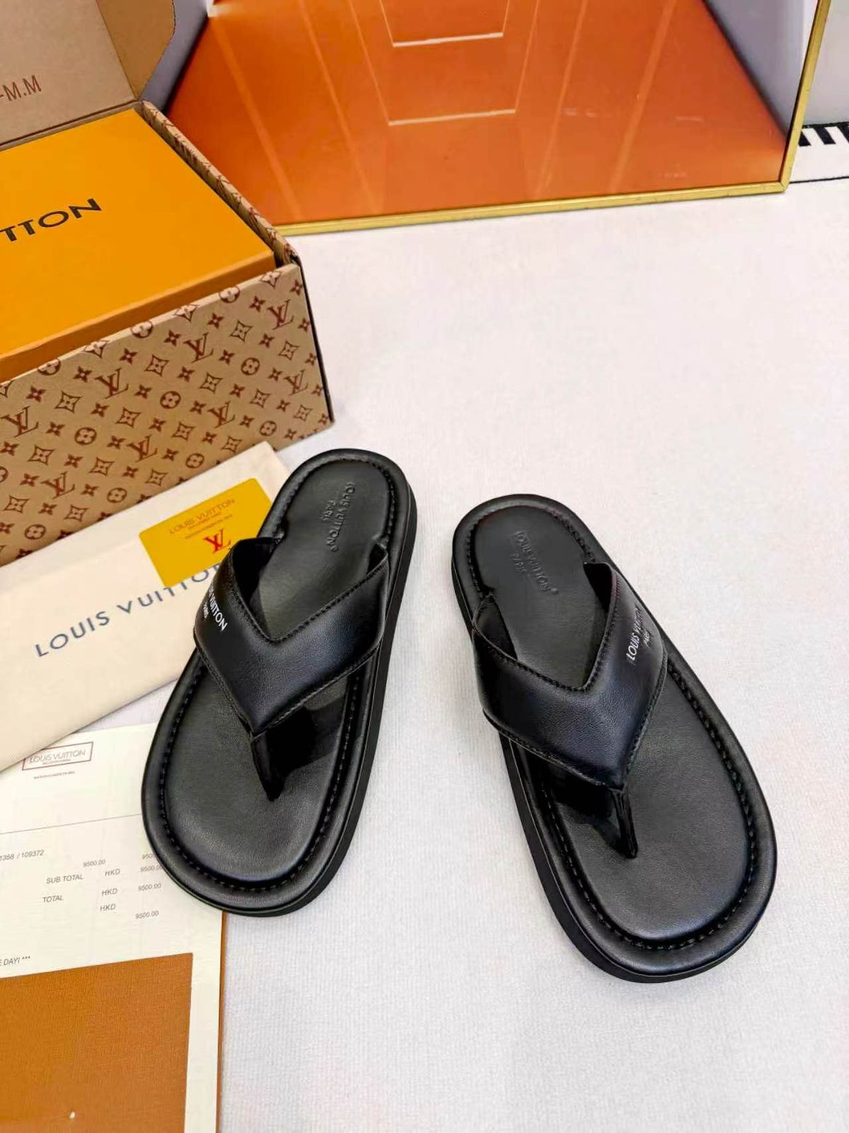 Louis Vuitton Men’s V-Front Thong Sandals — front