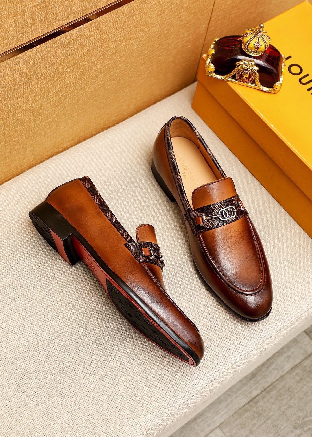 Louis Vuitton Metal Buckle Loafers — side